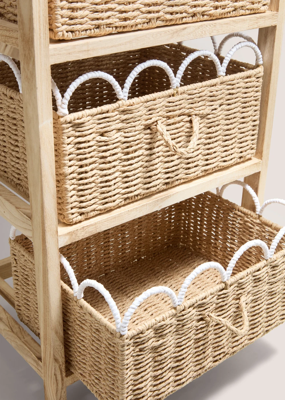 Wood Scallop Drawers Image 2