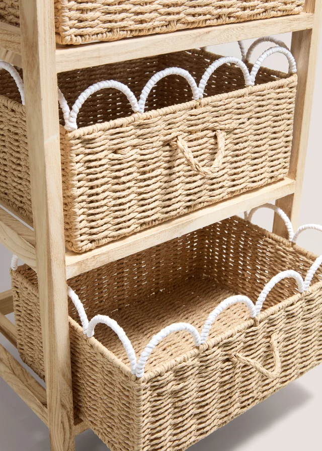 Wood Scallop Drawers