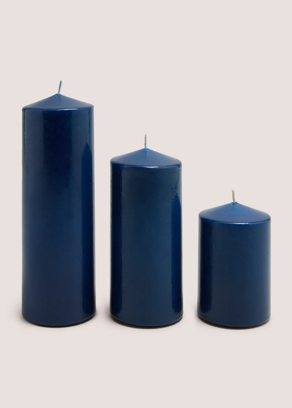 3 Piece Navy Eid Candle Set Image 1