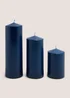3 Piece Navy Eid Candle Set Image 1