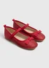 Girls Red Glitter Occasion Ballets (Younger 10-Older 5) - Size 1 Image 1