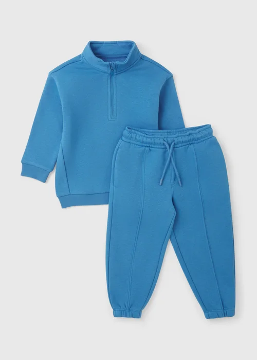 Boys Blue Sweatshirt & Jogging Bottom Set (1-7yrs) - 1 to 1 half years Image 1