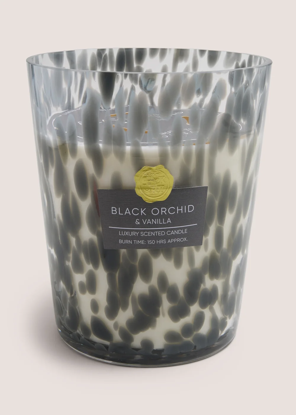 Grey Black Orchid & Vanilla Confetti Large Candle Image 1