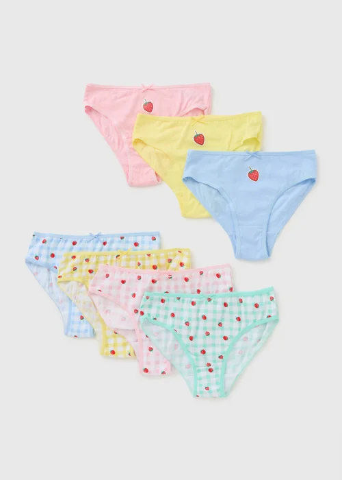 7 Pack Girls Patterned Knickers (1-11 Years) - 1.5 - 2 Years Image 1