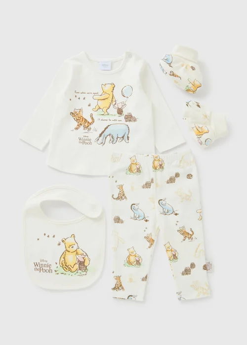 4 Piece Baby Cream Winnie The Pooh Gift Set (Newborn-12mths) - Up to 1 Month Image 1