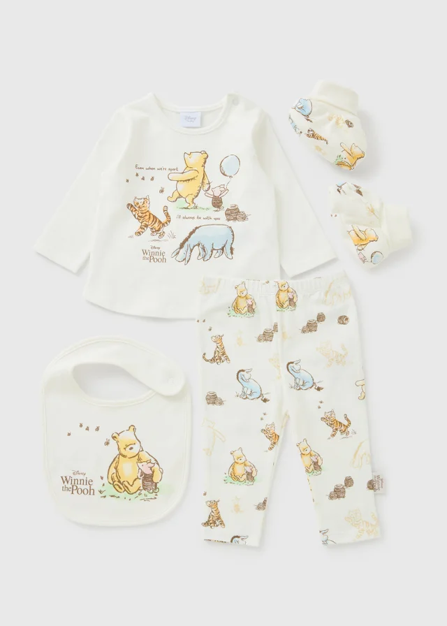 4 Piece Baby Cream Winnie The Pooh Gift Set (Newborn-12mths)