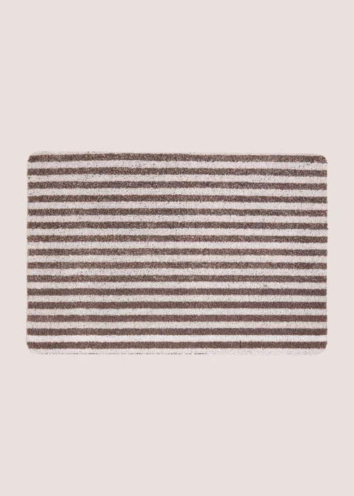 Brown Stripe Door Mat Image 1