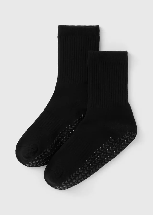 Boys Black Grippy Football Socks (Younger 6-Older 6.5)