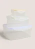 3 Piece Rectangle Clip Lock Containers Image 1
