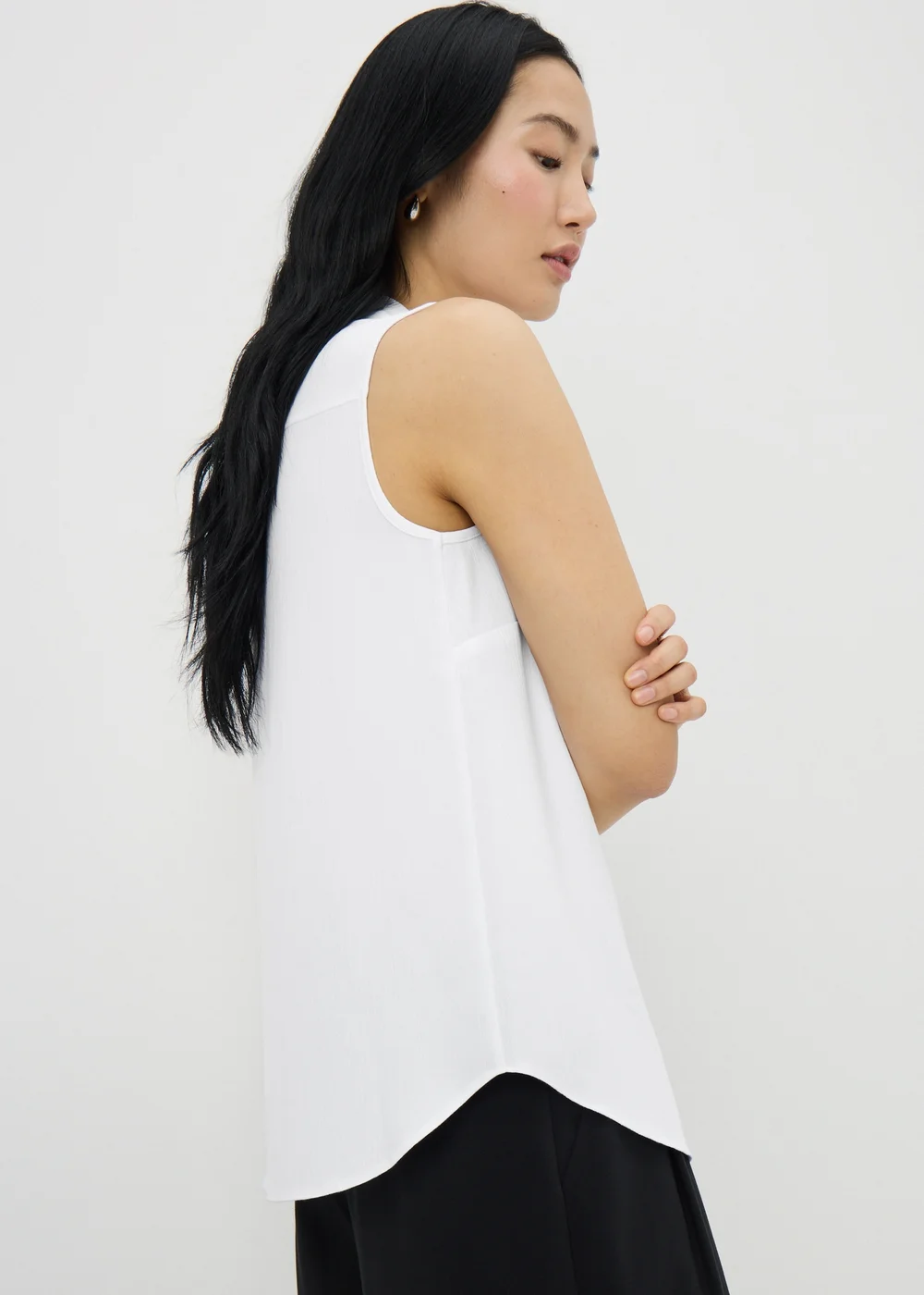 White Sleeveless Clipper Shirt - 12 Image 3
