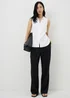 White Sleeveless Clipper Shirt - Size 8 Image 1