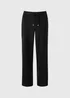 Black Straight Leg Trousers - Size 8 Image 1