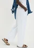 White Full Length Clipper Trousers - Size 8 Image 2