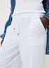 White Full Length Clipper Trousers - Size 8 Image 3