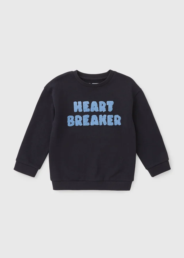 Boys Navy Heart Breaker Sweatshirt (1-7yrs)