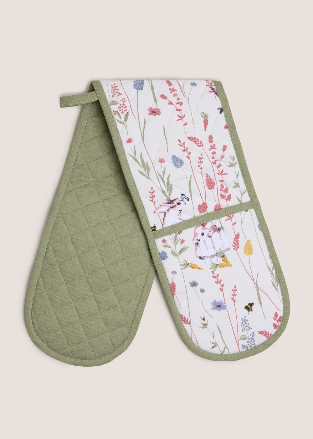 Green Rabbit Oven Gloves Image 1