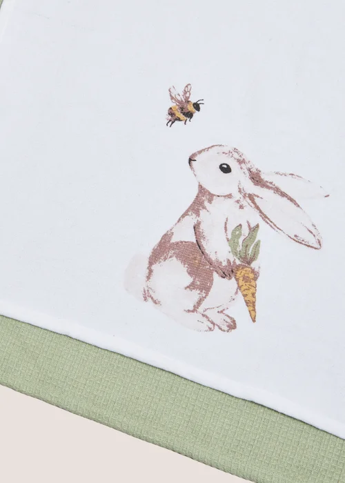 2 Pack Rabbit Tea Towels Image 2