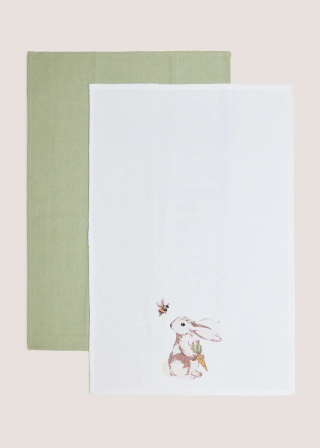 2 Pack Rabbit Tea Towels