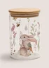Rabbit Printed Glass Jar Image 1