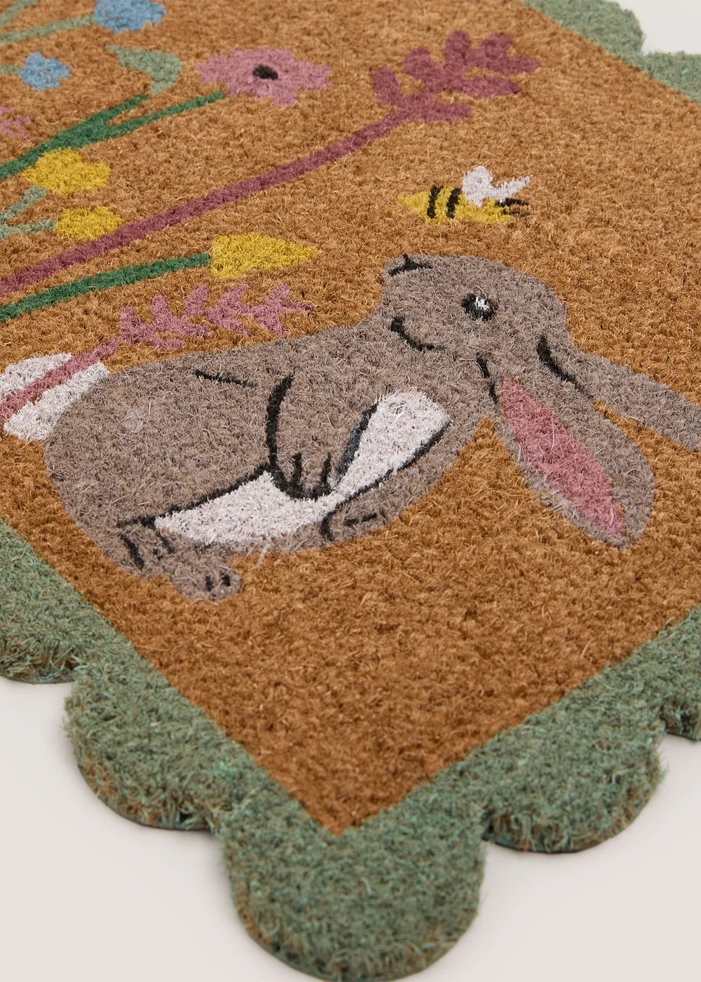 Rabbit Scalloped Edge Door Mat Image 2