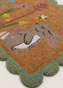 Rabbit Scalloped Edge Door Mat Image 2