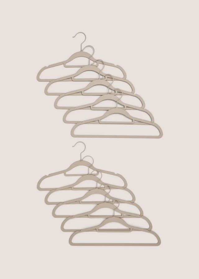 10 Pack Natural Rubber Clothes Hangers
