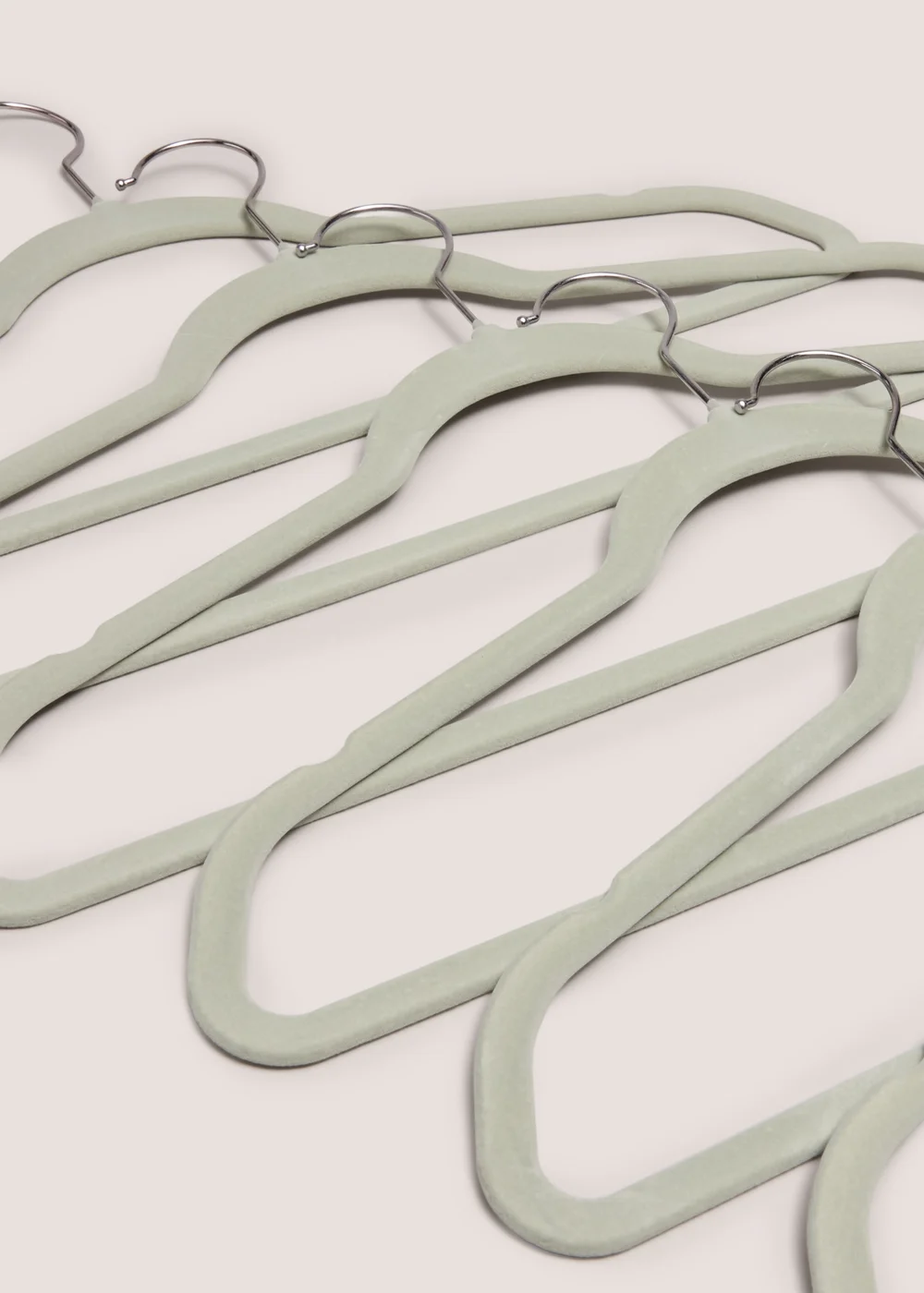 30 Pack Green Flocked Clothes Hangers Image 2