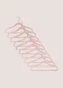 30 Pack Pink Flocked Hangers Image 1