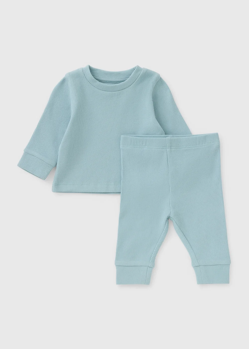 Baby Sage Ribbed Top & Legging Set (Newborn-23mths) - Up to 1 Month Image 1