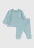 Baby Sage Ribbed Top & Legging Set (Newborn-23mths) - Up to 1 Month Image 1
