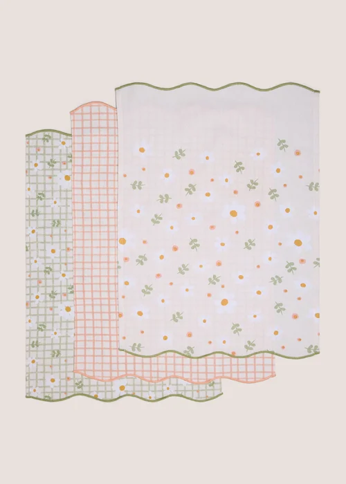 3 Pack Multicolour Spring Tea Towels Image 1