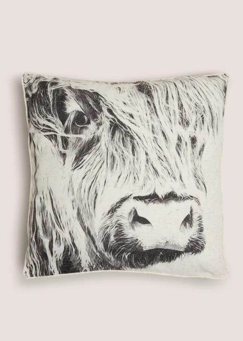Highland Cow Printed Cushion Image 1