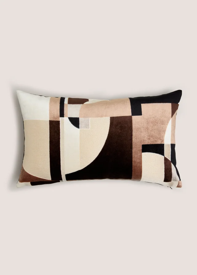 Neutral Geo Curve Cushion