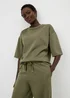 Khaki Scuba Boxy T-Shirt Co Ord - Medium Image 1