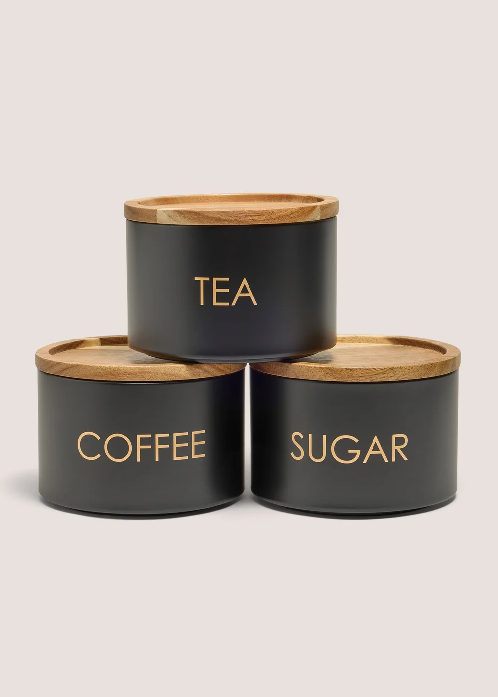 Black Stackable Canisters Image 2