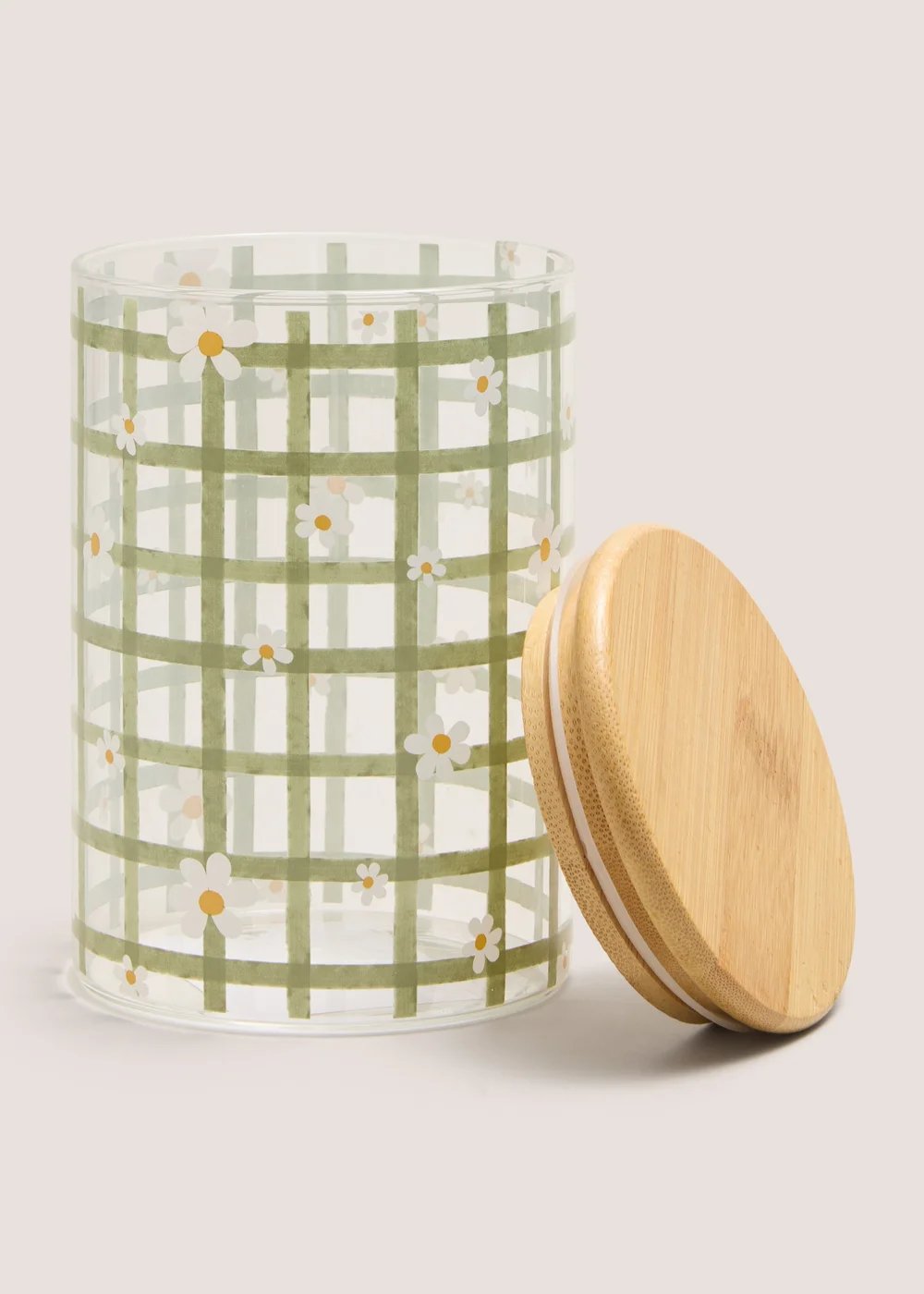 Floral Glass Jar Image 2