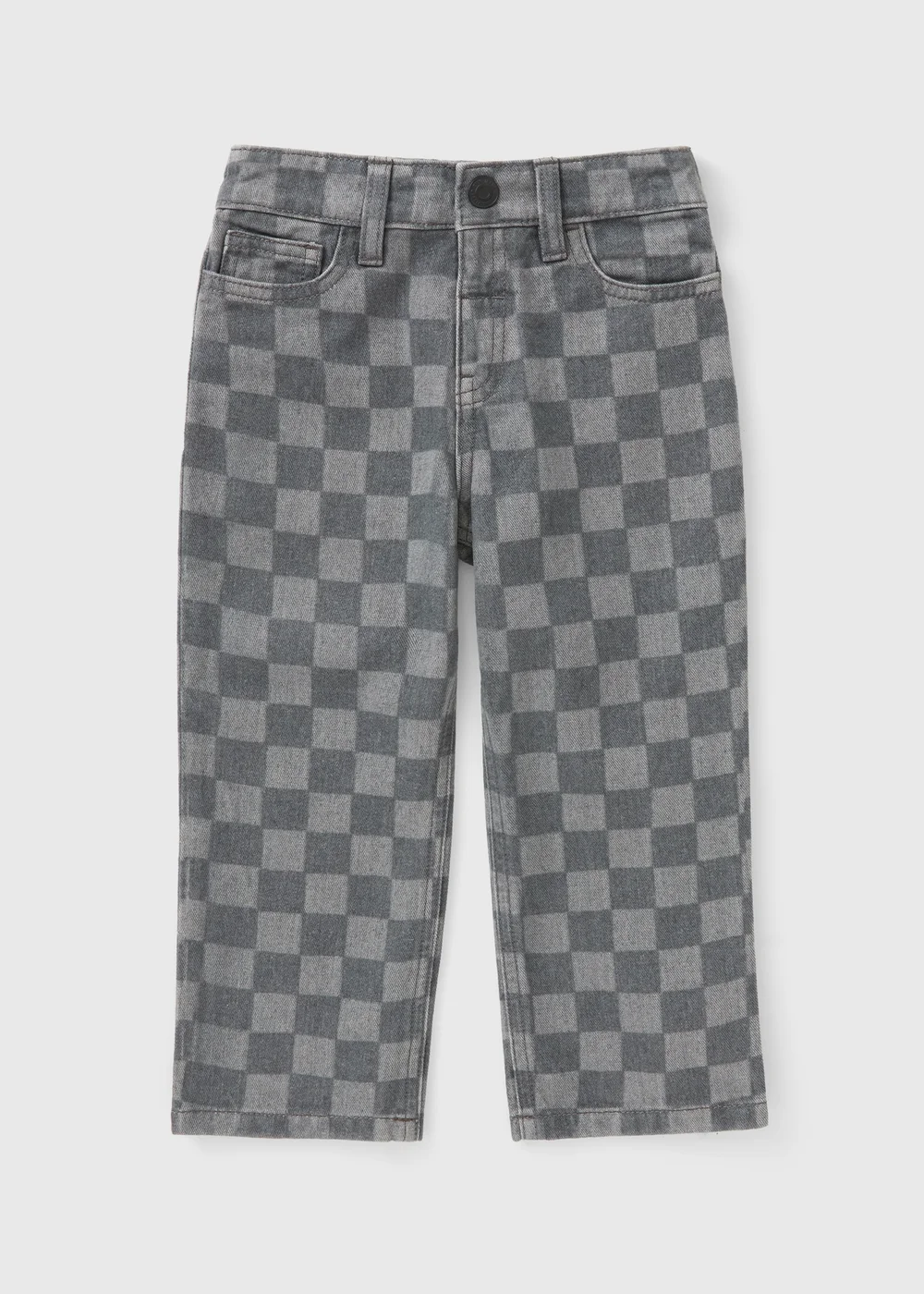 Boys Grey Checkerboard Jeans (1-7yrs) - 1 to 1 half years Image 1