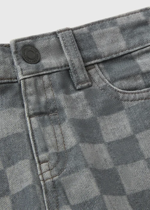 Boys Grey Checkerboard Jeans (1-7yrs) - 1 to 1 half years Image 2