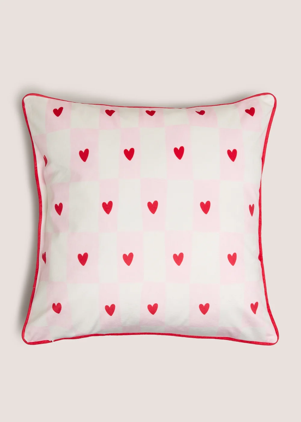 Pink Cherry Tuft Embroidered Cushion Image 2