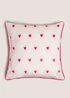 Pink Cherry Tuft Embroidered Cushion Image 2