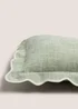 Green Scallop Edge Cushion Image 2