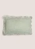 Green Scallop Edge Cushion Image 1