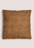 Tan Faux Leather Cushion Image 1