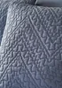 Blue Zigzag Quilted Duvet Set - Double Image 2