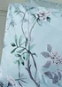 Blue Floral Bird Floral Duvet Set - Double Image 2