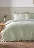 Green Gingham Seersucker Duvet Set - Single Image 1