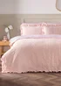 Pink Gingham Duvet Set - Single Image 1