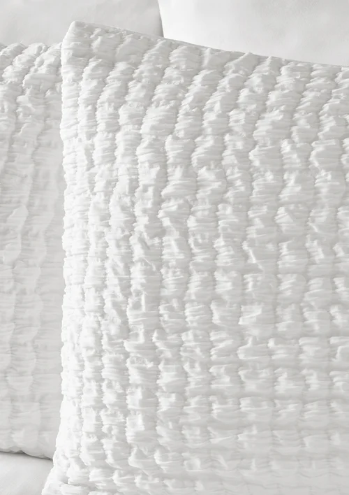 White Seersucker Duvet Set - Double Image 2