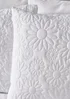 White Flower Quilted Duvet Set - Single Image 2