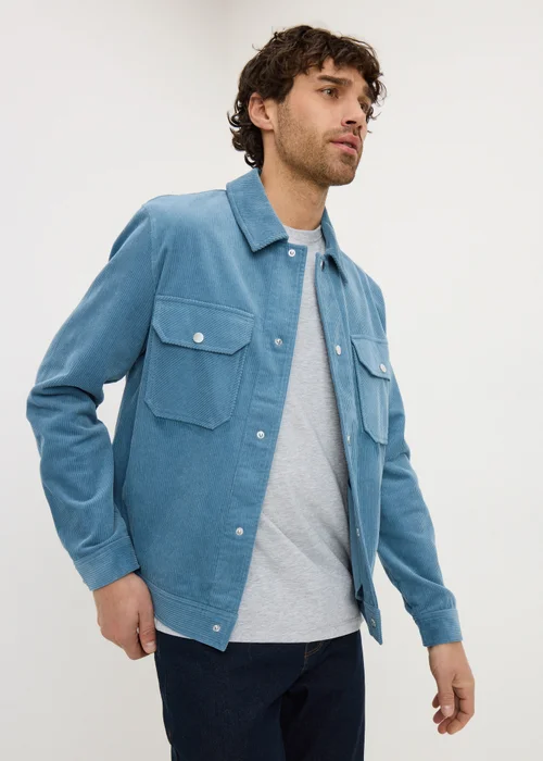 Light Blue Cord Shacket - M Image 1